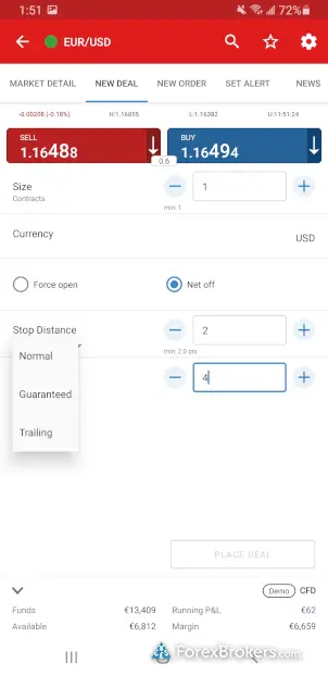 IG移動應用交易憑單高級訂單