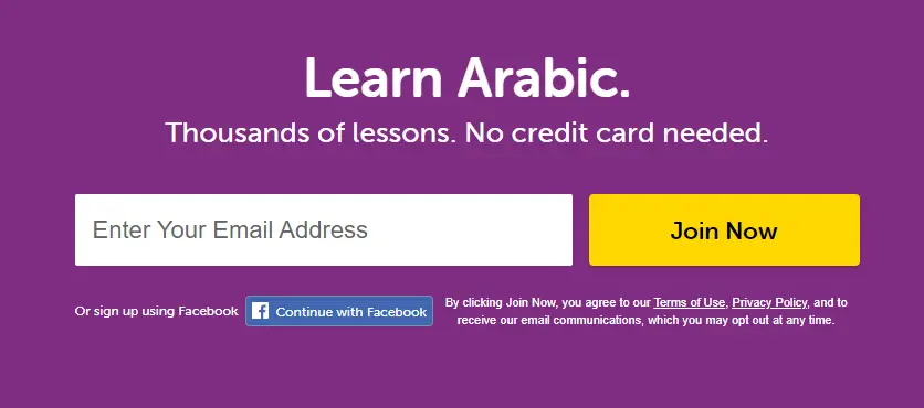 ArabicPod101 homepage