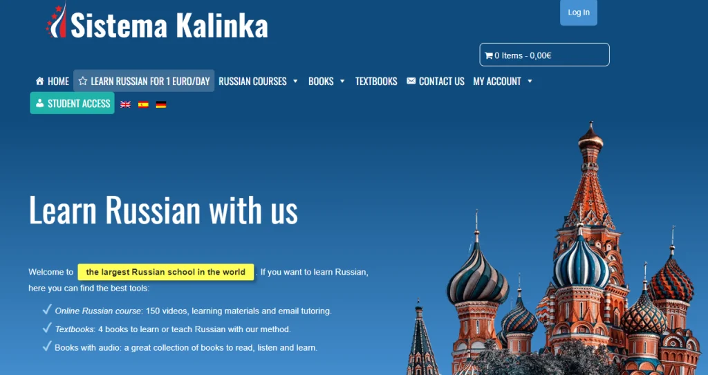 Sistema Kalinka homepage