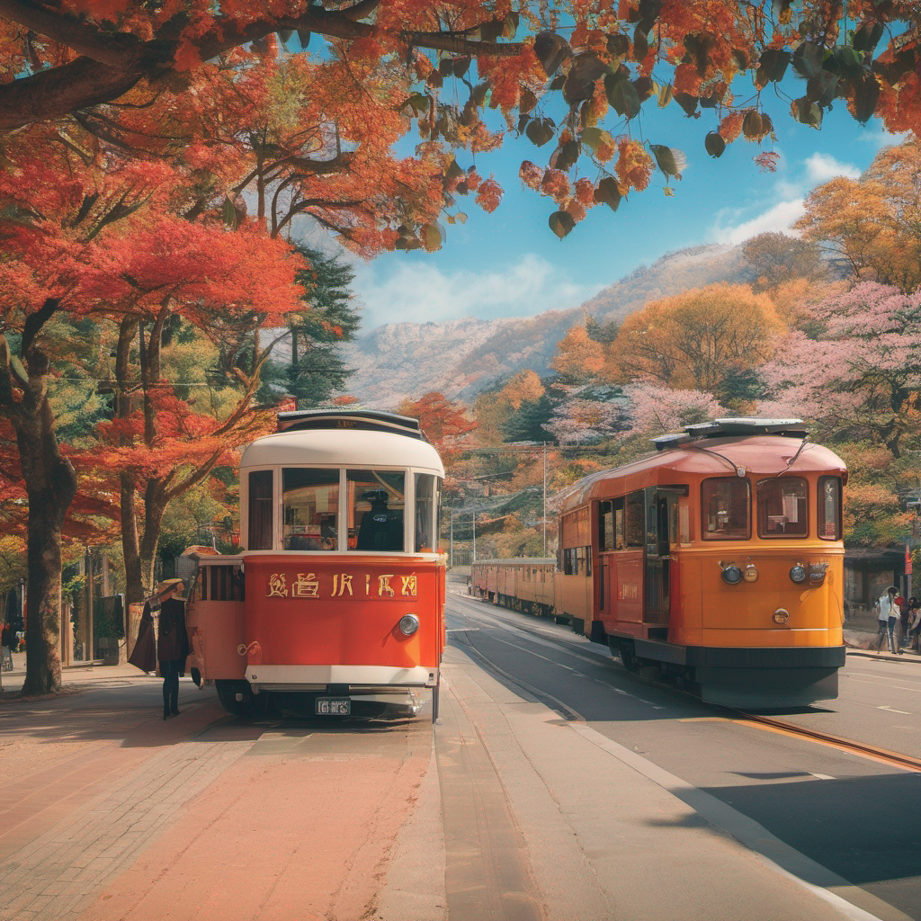 一對充滿活力的手推車給日本京都的街道帶來歡樂。
